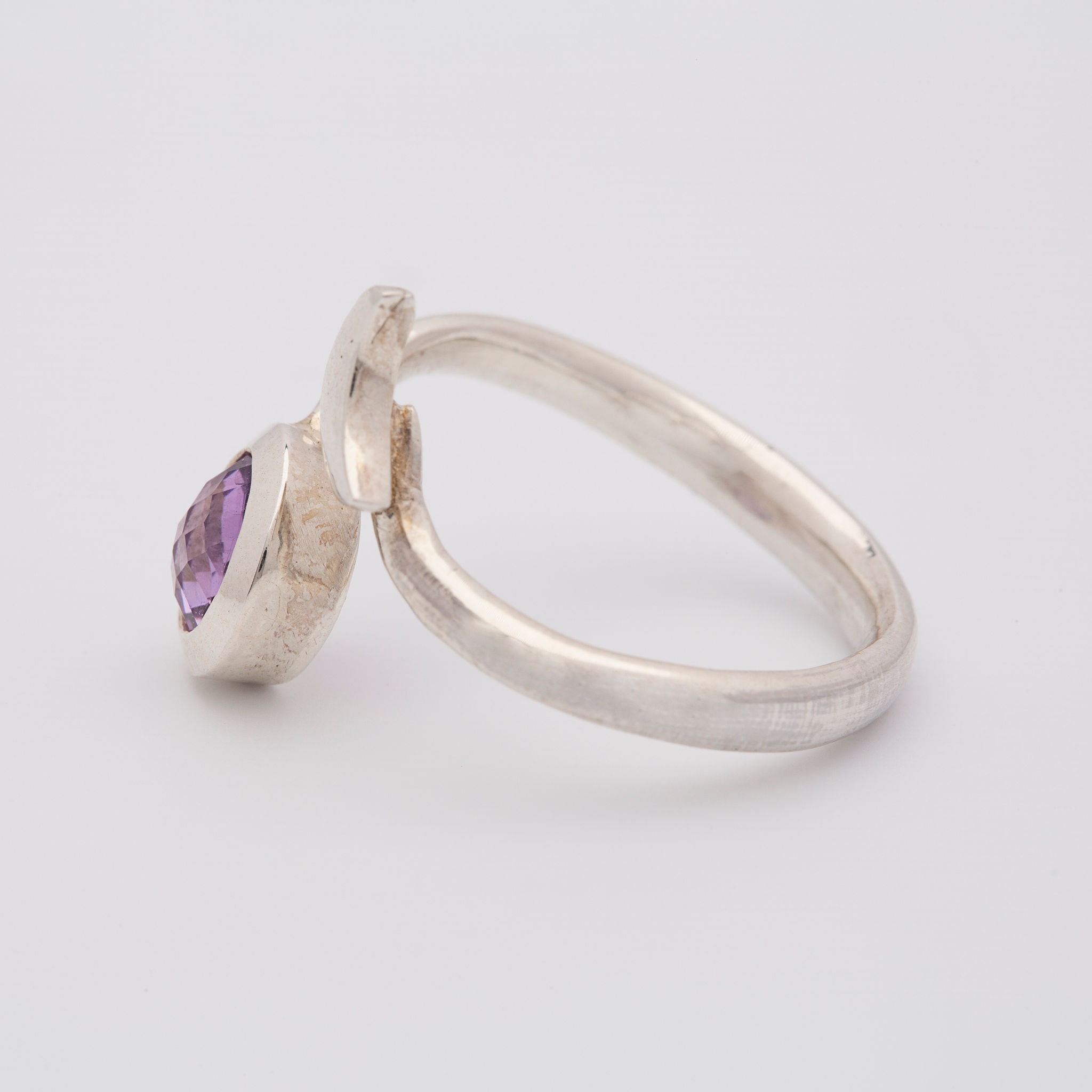 PURPLE GEMSTONE RING Amethyst Silver Ring Women Jewelry | Etsy