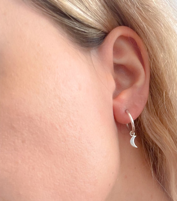 Orecchini in Argento 925% Ear Crawlers Lungorecchi Stella Cuore Farfalla Luna