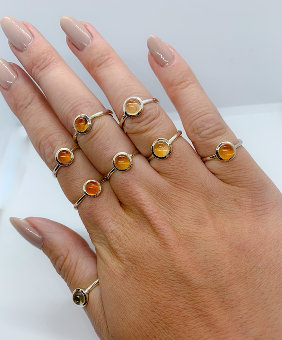 Sterling silver november birthstone cheap rings