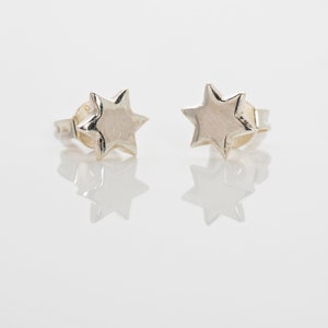 Sterling Silver Star Stud Earrings: Celestial Jewelry