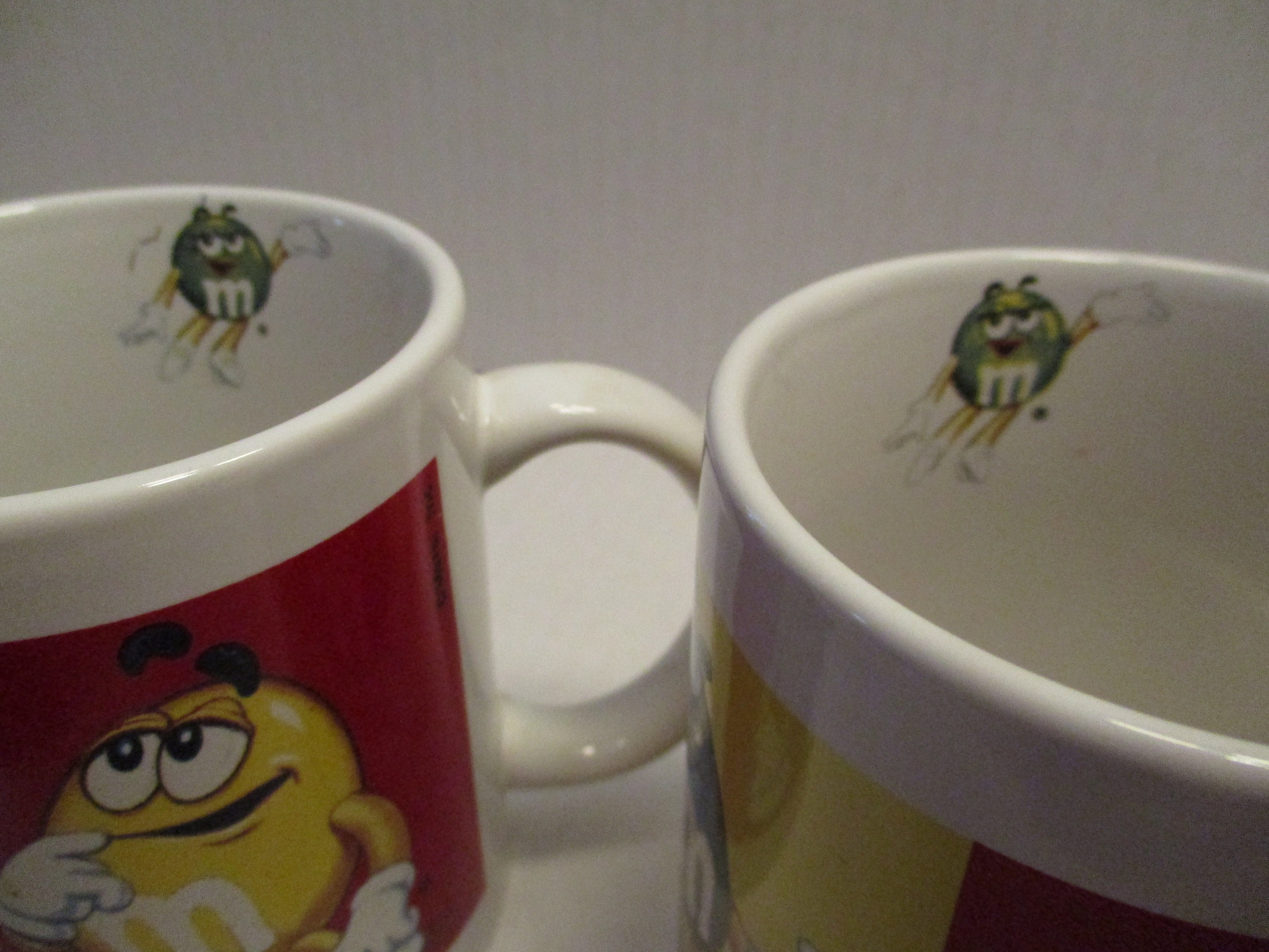 2 M&ms COFFEE MUGS Free Shipping Cute Collectibles Pair Etsy