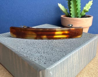 Loctia | Brown Tortoise Shell Hair Clip | Gentle Non-Slip Barrette for Fine Hair