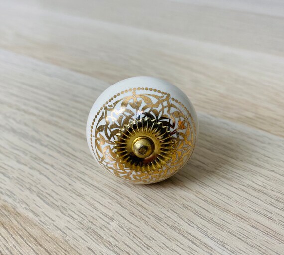 Gold & Cream Knobs Etsy