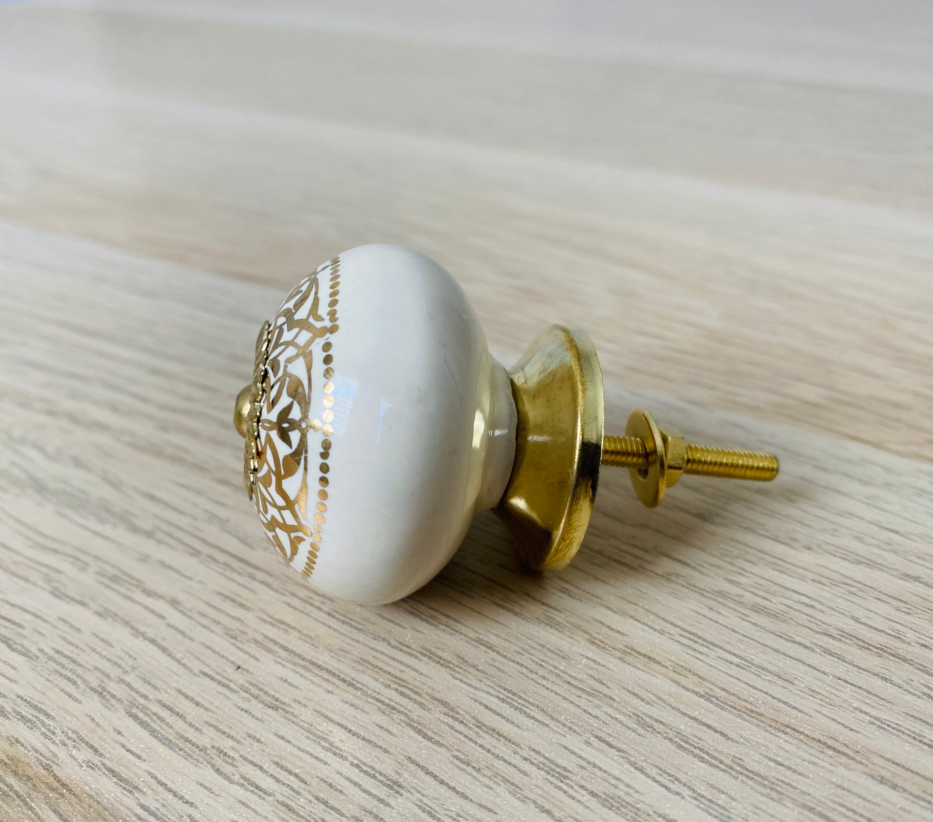 Gold & Cream Knobs Etsy