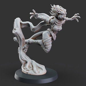Rogue Tabaxi Asha 3D Printed Tabletop RPG Mini UNPAINTED