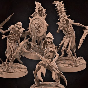 Undead Catacomb Skeletons 3D Printed Tabletop RPG Minis UNPAINTED