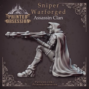 Warforged Sniper 3D stampato da tavolo RPG Mini