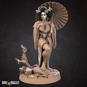 Venomous Geisha Higanbana 3D Printed Tabletop RPG Mini UNPAINTED