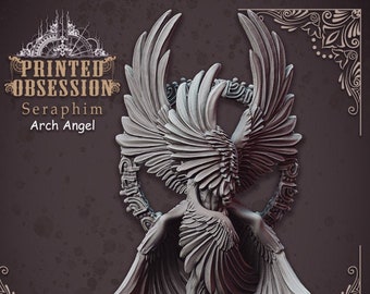Seraphim Angel 3D Printed Tabletop RPG Mini UNPAINTED