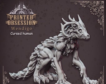 Wendigo 3D Printed Tabletop RPG Mini UNPAINTED