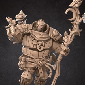 Warforged Druid 3D Printed Tabletop RPG Mini UNPAINTED
