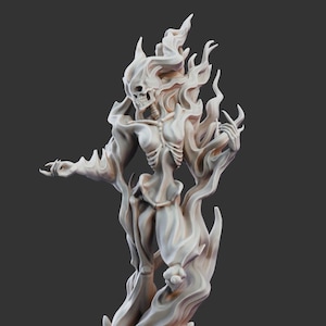 Lady of Fire Printed Tabletop RPG Mini UNPAINTED