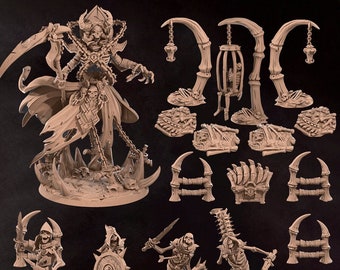 Haunted Catacombs Boss Fight 3D Printed Tabletop RPG Minis & Scatter Bundle