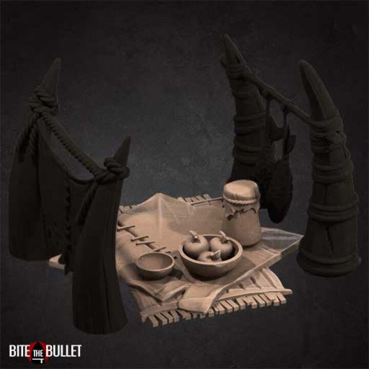 Jungle Encampment Open Tent 3D Printed Tabletop RPG Scenery - Etsy