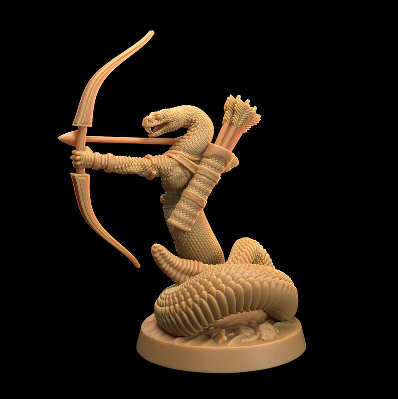 Rattlesnake Yuanti 3D Printed Tabletop RPG Minis Etsy