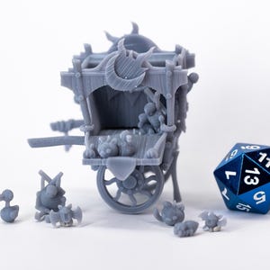 Puppeteer Cart Scatter 3D Printed Tabletop RPG Scenery UNPAINTED