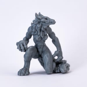 Hell Werewolves 3D-geprinte tabletop RPG-mini's ONGEVERFD Death Wolf