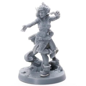Fire Genasi Ember 3D Printed Tabletop RPG Mini UNPAINTED