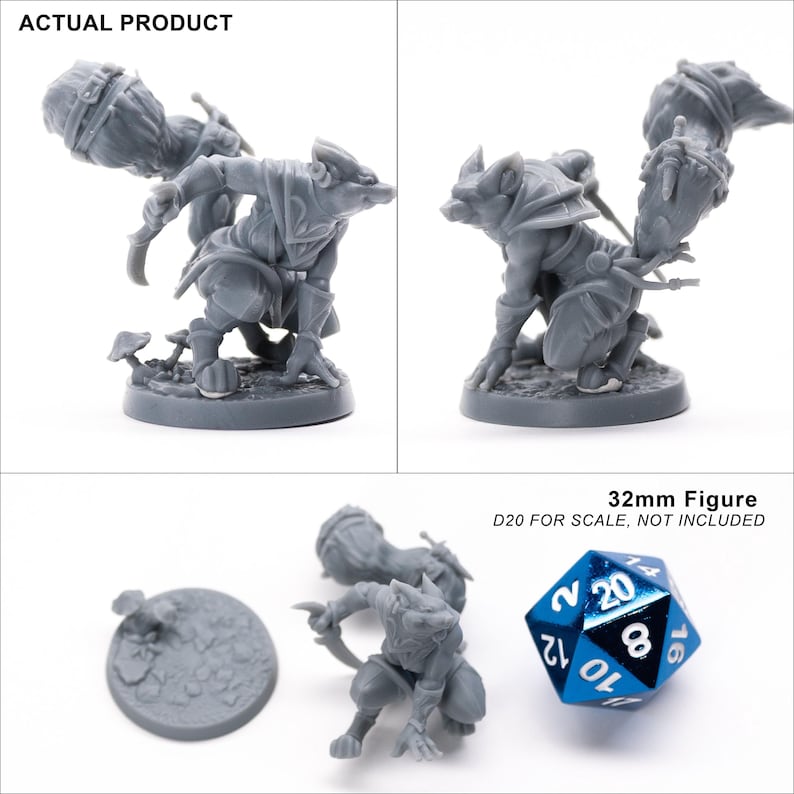 Foxfolk Rogue Miniature – Fox Thief in Durable Resin image 5