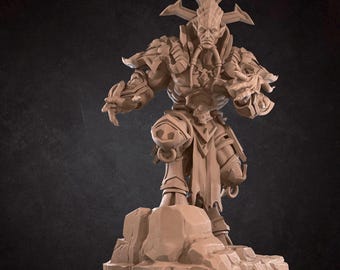 Demon Warlock 3D Printed Tabletop RPG Mini UNPAINTED