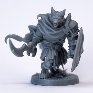 Foxfolk Fighter 3D Printed Tabletop RPG Mini UNPAINTED