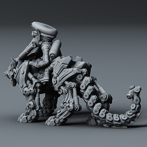 picture Steel Defender Ideas artificer wolf 3d gedruckt tabletop rpg minis