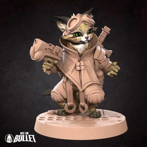 Space Catfolk Vanguard 3D Printed Tabletop RPG Mini UNPAINTED