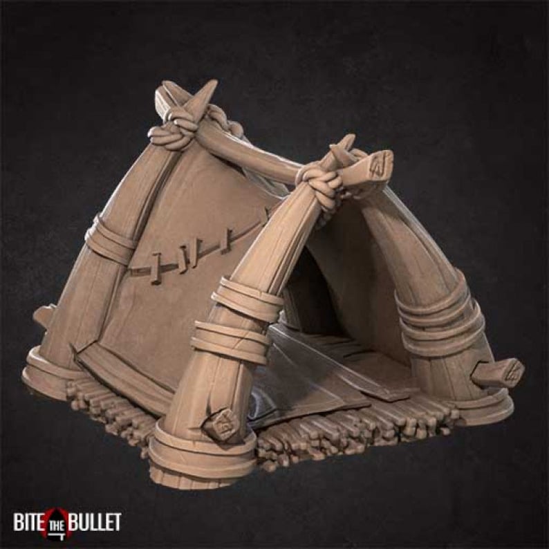 Jungle Encampment Tents 3D Printed Tabletop RPG Scenery - Etsy