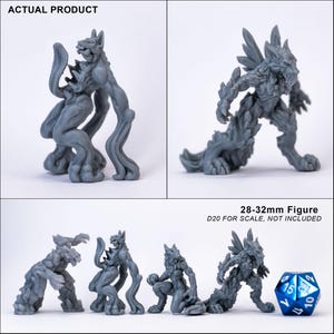 Hell Werewolves 3D-geprinte tabletop RPG-mini's ONGEVERFD Bundle Pack