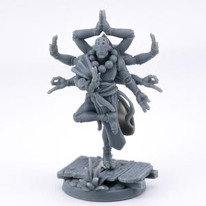 Warforged Monk 3D Printed Tabletop RPG Mini UNPAINTED