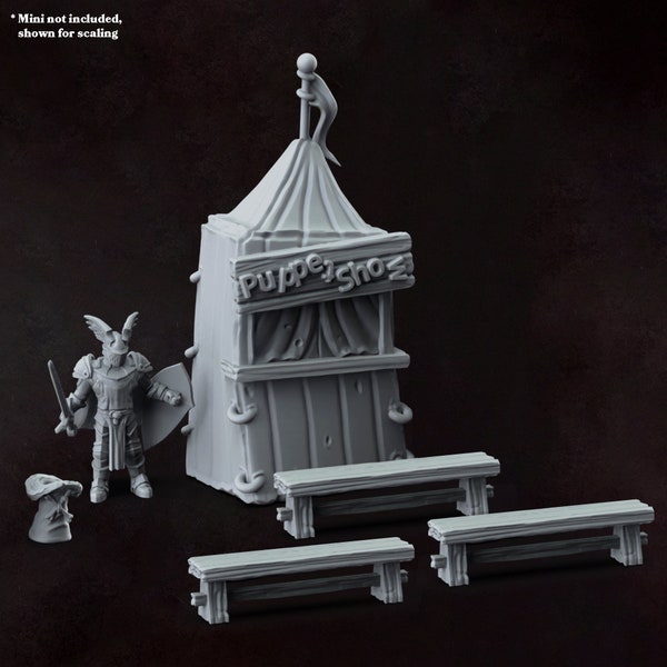 Awakened Puppet Show 3D Imprimé sur table RPG Scenery