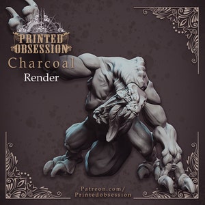 Underdark Aberration Brute 3D Printed Tabletop RPG Mini UNPAINTED