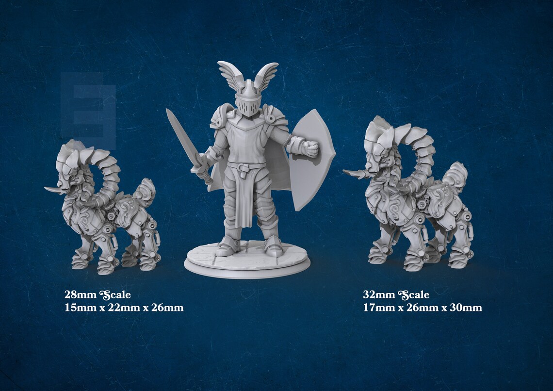 Artificer Steel Defender Ram 3D Printed Tabletop RPG Mini Etsy