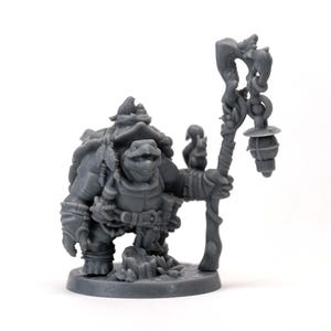 Tortle Druid 3D Printed Tabletop RPG Mini UNPAINTED