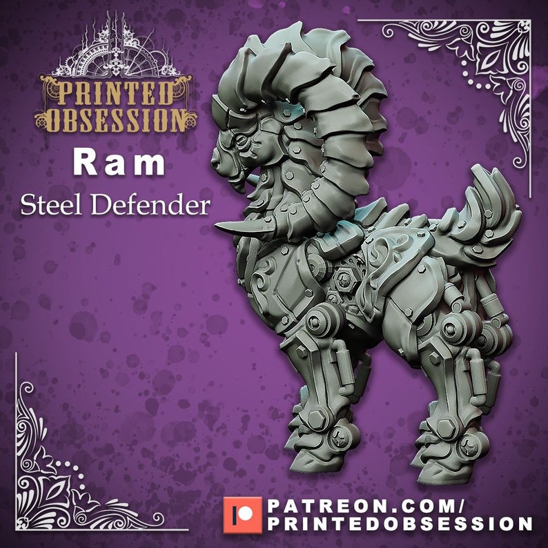 Artificer Steel Defender Ram 3D Printed Tabletop RPG Mini - Etsy