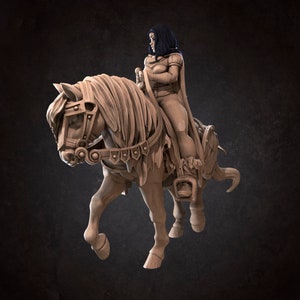 Horseback Knight Victoria 3D Printed Tabletop RPG Mini image 2