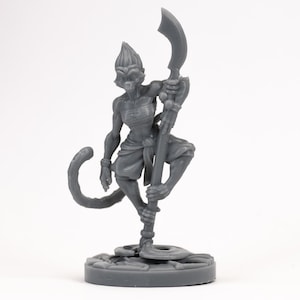 Monkey Bard Mali 3D Printed Tabletop RPG Mini UNPAINTED
