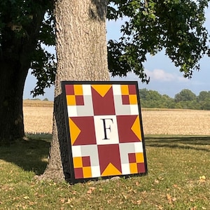 Handcrafted Barn Quilt, Handmade Large Wood Outdoor Sign