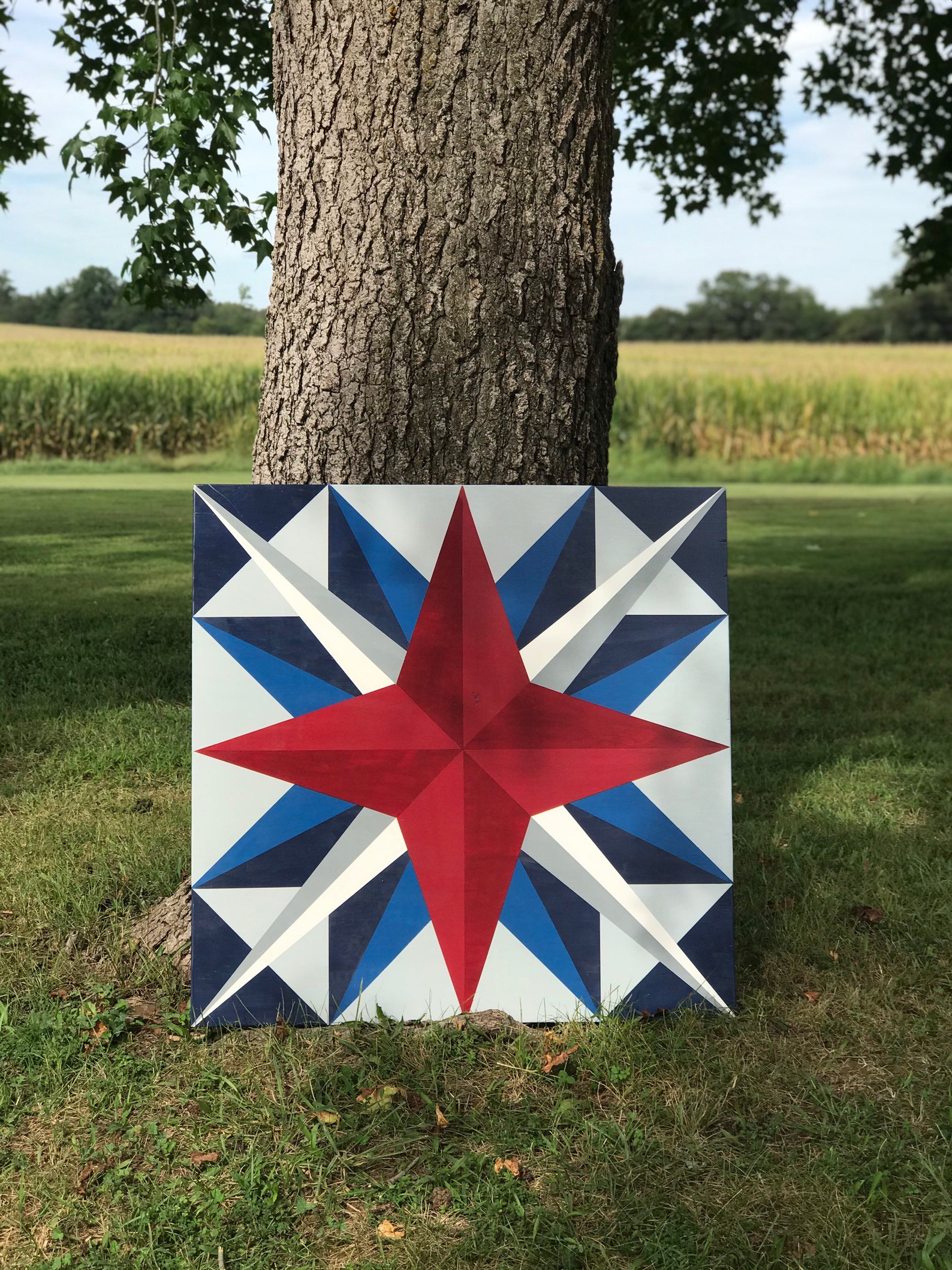 Mariners Compass Barn Quilt Etsy