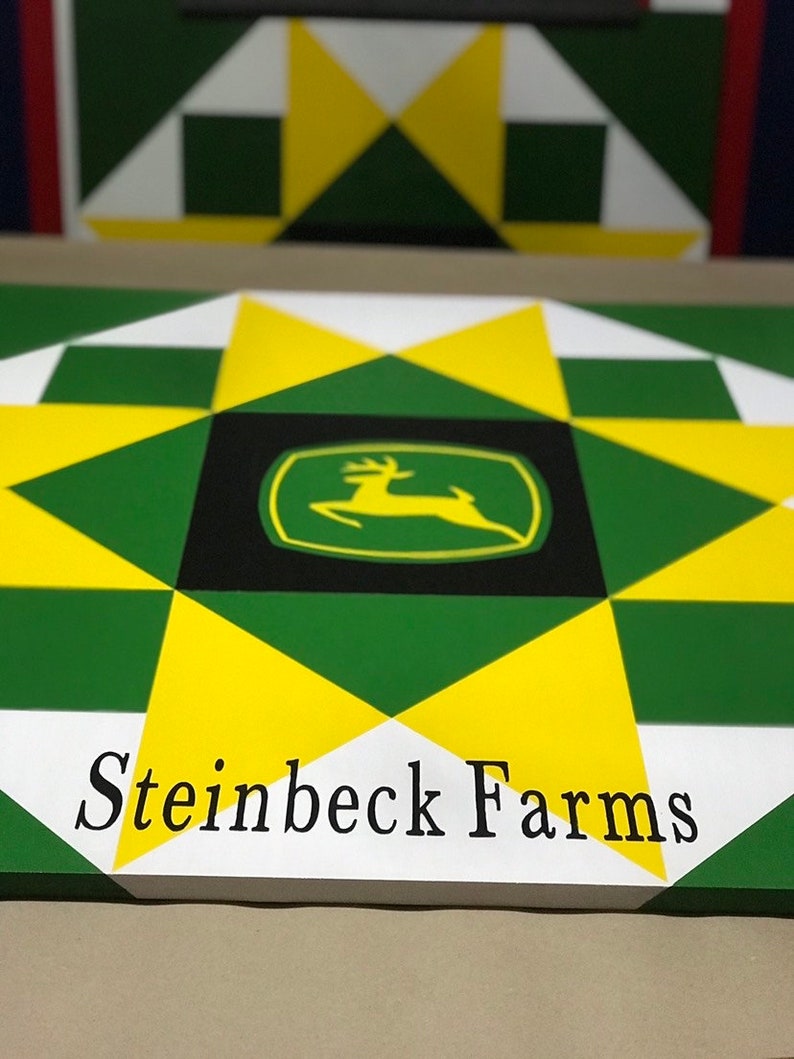 John Deere Barn Quilt Outdoor Sign Etsy