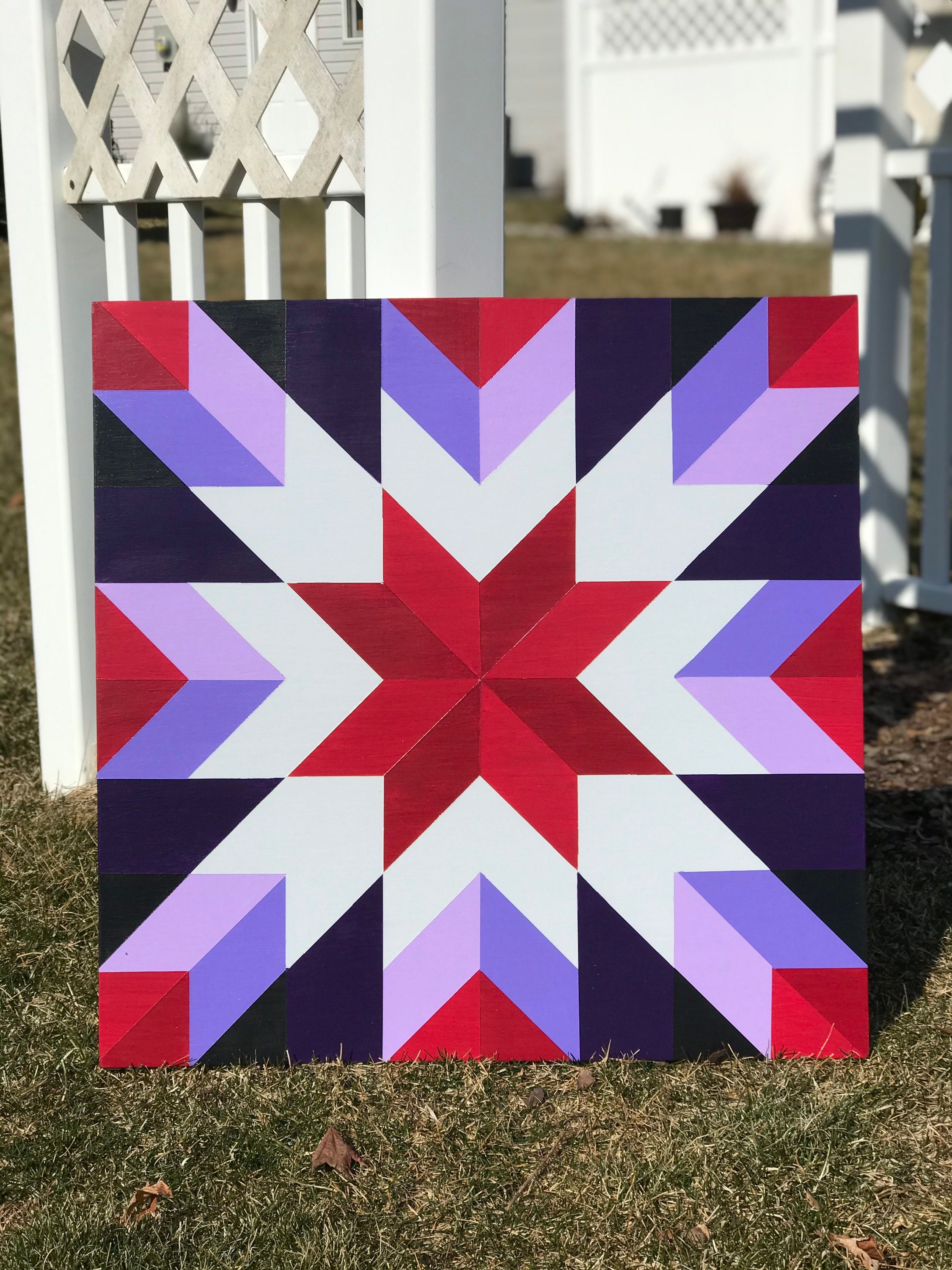 Custom Barn Quilt Sign: Personalized Pattern, Color Choice - Etsy