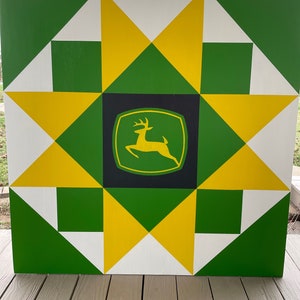 John Deere, Barn Quilt, Outdoor Sign, Farm Sign, Personalized Gift, Gift for Dad, Gift for husband