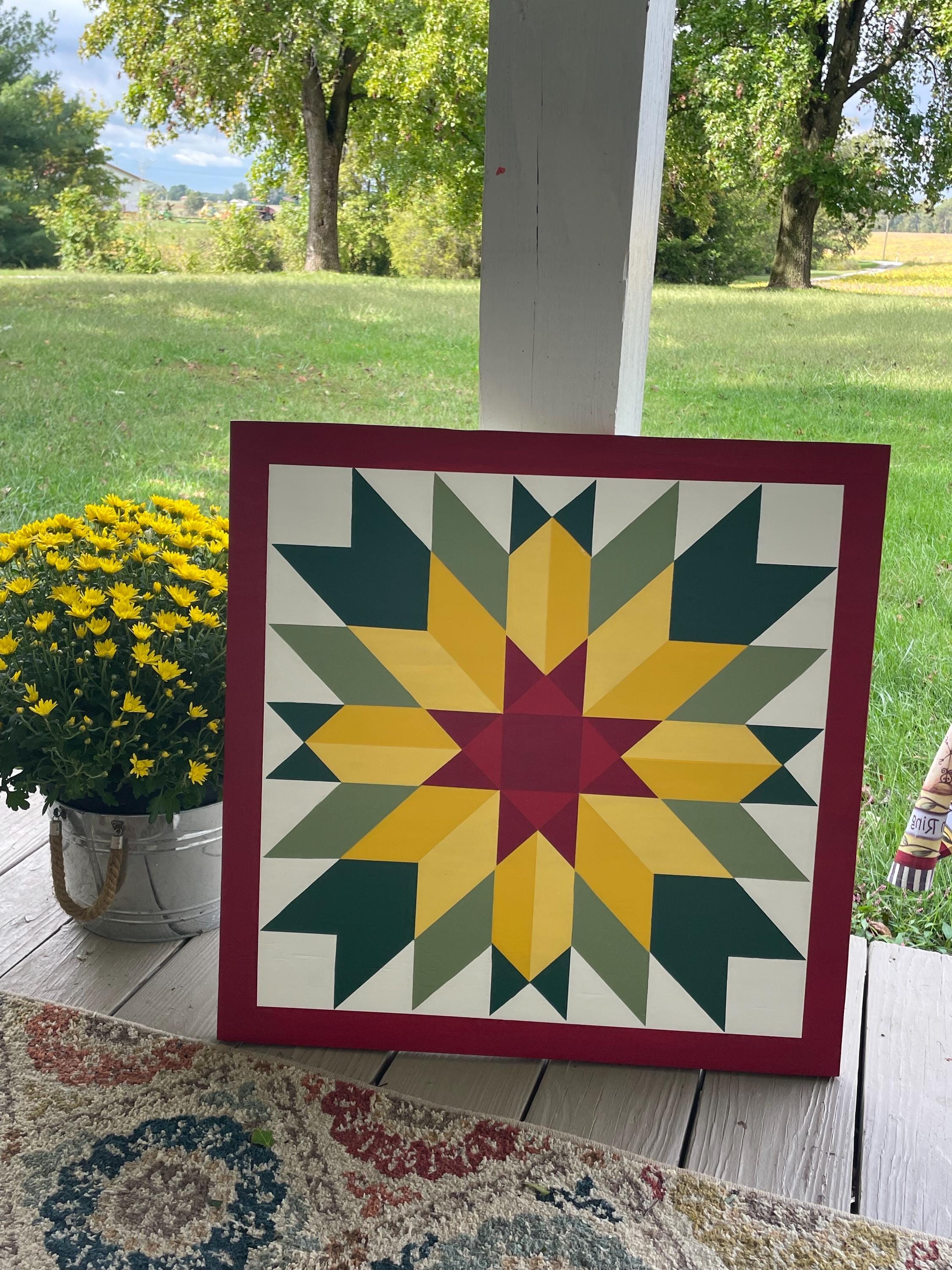 SUNFLOWER BARN QUILT , Black Eyed Susan, Outdoor Sign, Garden Decoration, Gift for Mom
