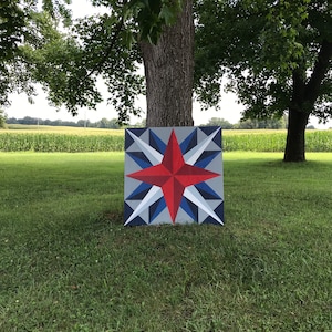 Mariners Compass Custom Barn Quilts, Handcrafted, Personalized, Outdoor Sign image 6