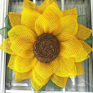 Farmhouse Yellow Sunflower Wreath for Front Door, Rustic Country Decor, Everyday Year round Wreath, FREE SHIPPING, Handmade, Door Wreath