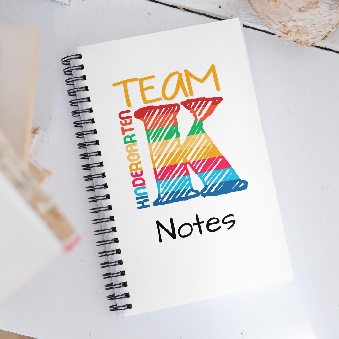 Team Kindergarten Back to School Notes Spiral Notebook - Etsy