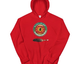 Kahnawake Warrior Society Peace Feather Unisex Hoodie