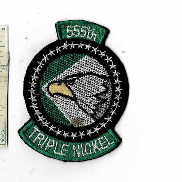 Vietnam War TRIPLE NICKEL 555th Tfs Tactical Fighter Squadron Usaf Shoulder Patch US Air Force Quilt Nam Div