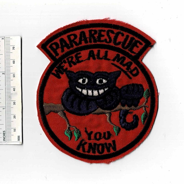 Guerre du Vietnam CHESHIRE CAT parachute ascensionnel 83e - Nous sommes tous fous que vous savez - Usaf Us Air Force Écusson Corps Quilt Nam Div