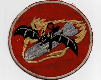 Grande division de l'escadron de bombardement de bombardement de chauves-souris tueuses de la Seconde Guerre mondiale, Usaaf, US Army Air Force, patch d'épaule en tissu, div